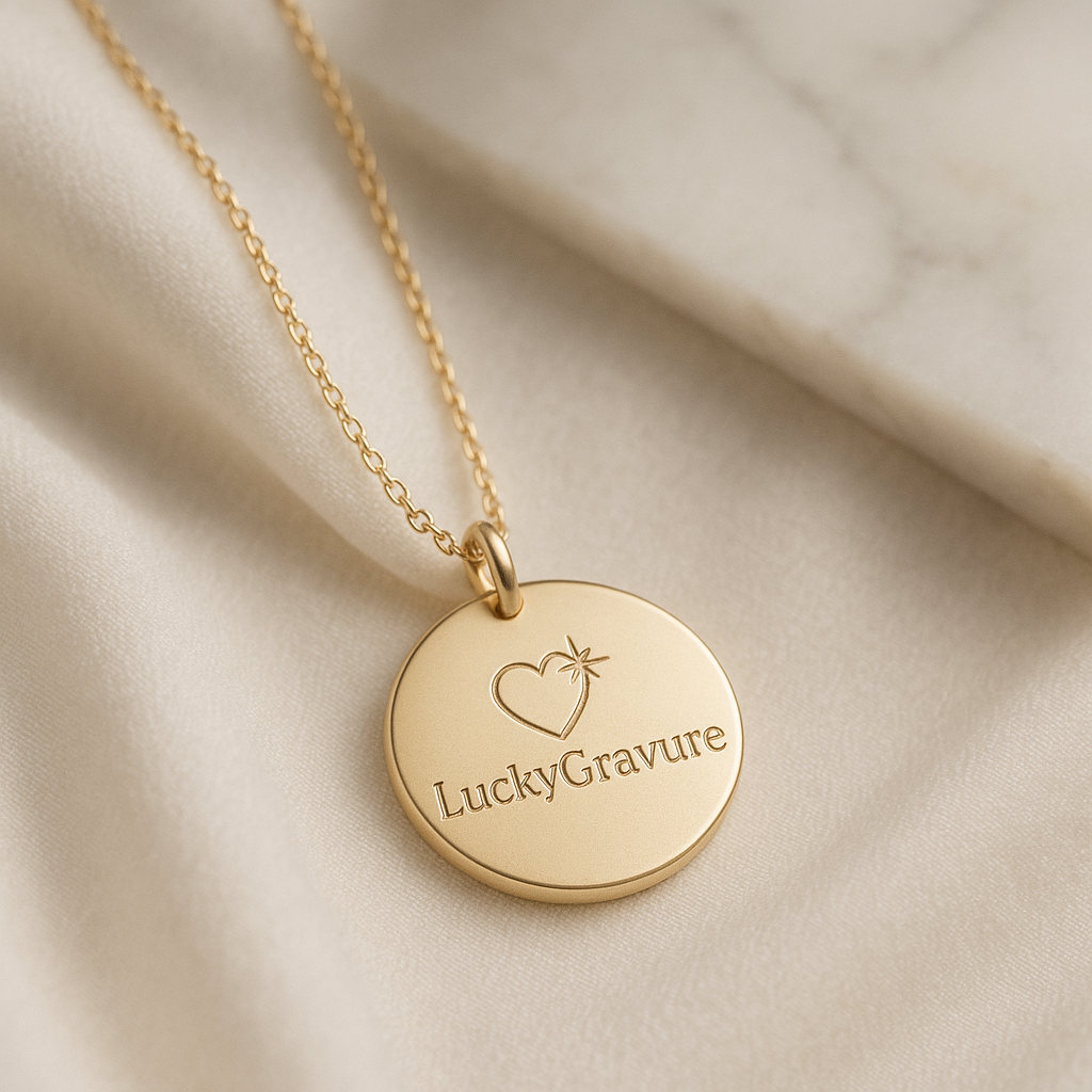 Goldene Kette mit feiner LuckyGravure-Gravur