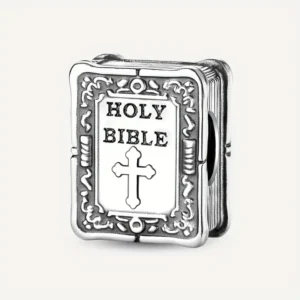 Charm-Anhänger „Holy Bible“ – Charm mit Gravur | Glaubensschmuck für Armbänder & Ketten