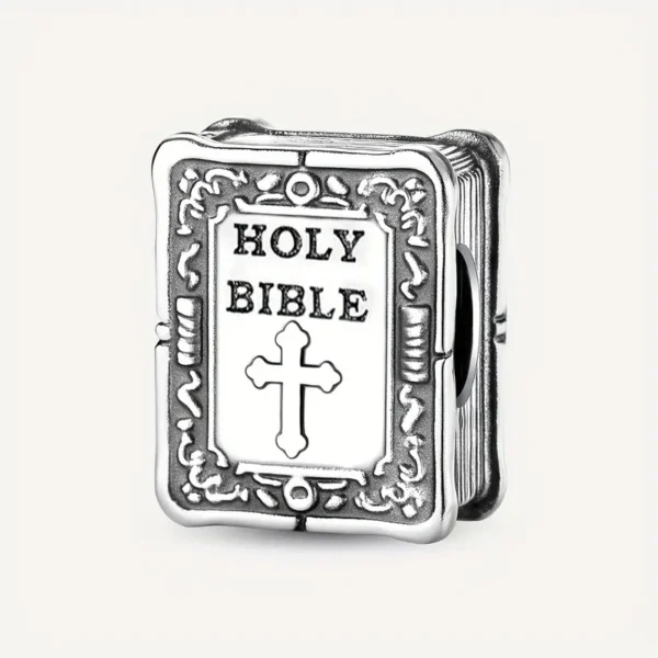 Charm-Anhänger „Holy Bible“ – Charm mit Gravur | Glaubensschmuck für Armbänder & Ketten