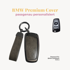 BMW Premium Autoschlüssel-Cover inkl. veganem Lederband, inkl. Personalisierung Typ II