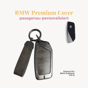 BMW Premium Autoschlüssel-Cover inkl. veganem Lederband, inkl. Personalisierung Typ III