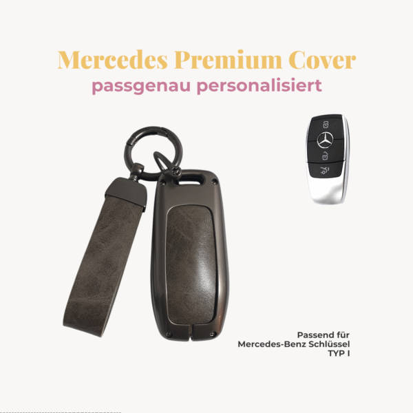 MERCEDES-BENZ Premium Autoschlüssel-Cover inkl. veganem Lederband, inkl. Personalisierung Typ I