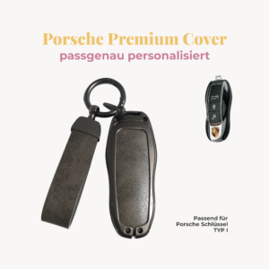 PORSCHE Premium Autoschlüssel-Cover inkl. veganem Lederband, inkl. Personalisierung Typ I