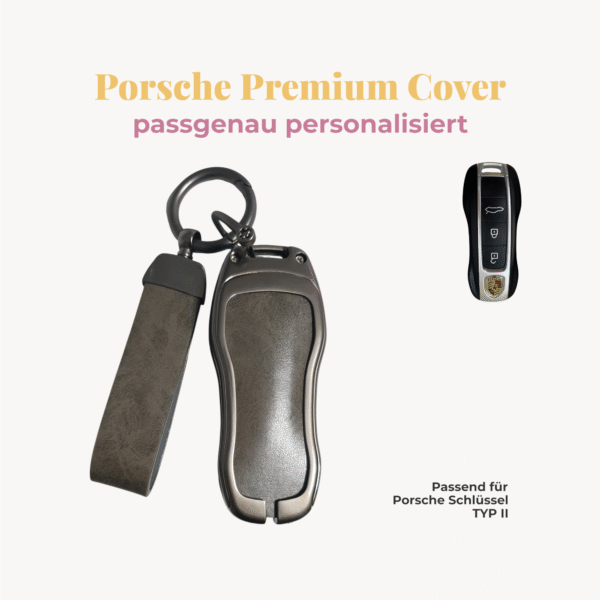 Porsche CMZ30 PORSCHE Premium Autoschlüssel-Cover inkl. veganem Lederband, inkl. Personalisierung Typ II