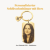 Titelbild Schlüsselanhänger gold Personalisierter Schlüsselanhänger mit Foto & Herz – Edelstahl 304, goldfarben