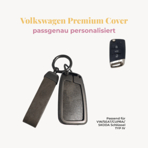 VW/SEAT/CUPRA/SKODA Premium Autoschlüssel-Cover inkl. veganem Lederband, inkl. Personalisierung Typ IV