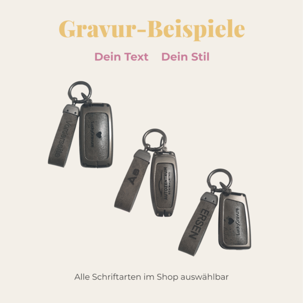 MERCEDES-BENZ Premium Autoschlüssel-Cover inkl. veganem Lederband, inkl. Personalisierung Typ I